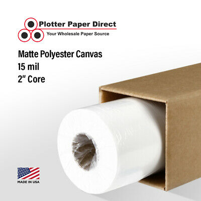 13" X 40' Matte Polyester Inkjet Canvas Roll For Wide Format Inkjet Printers
