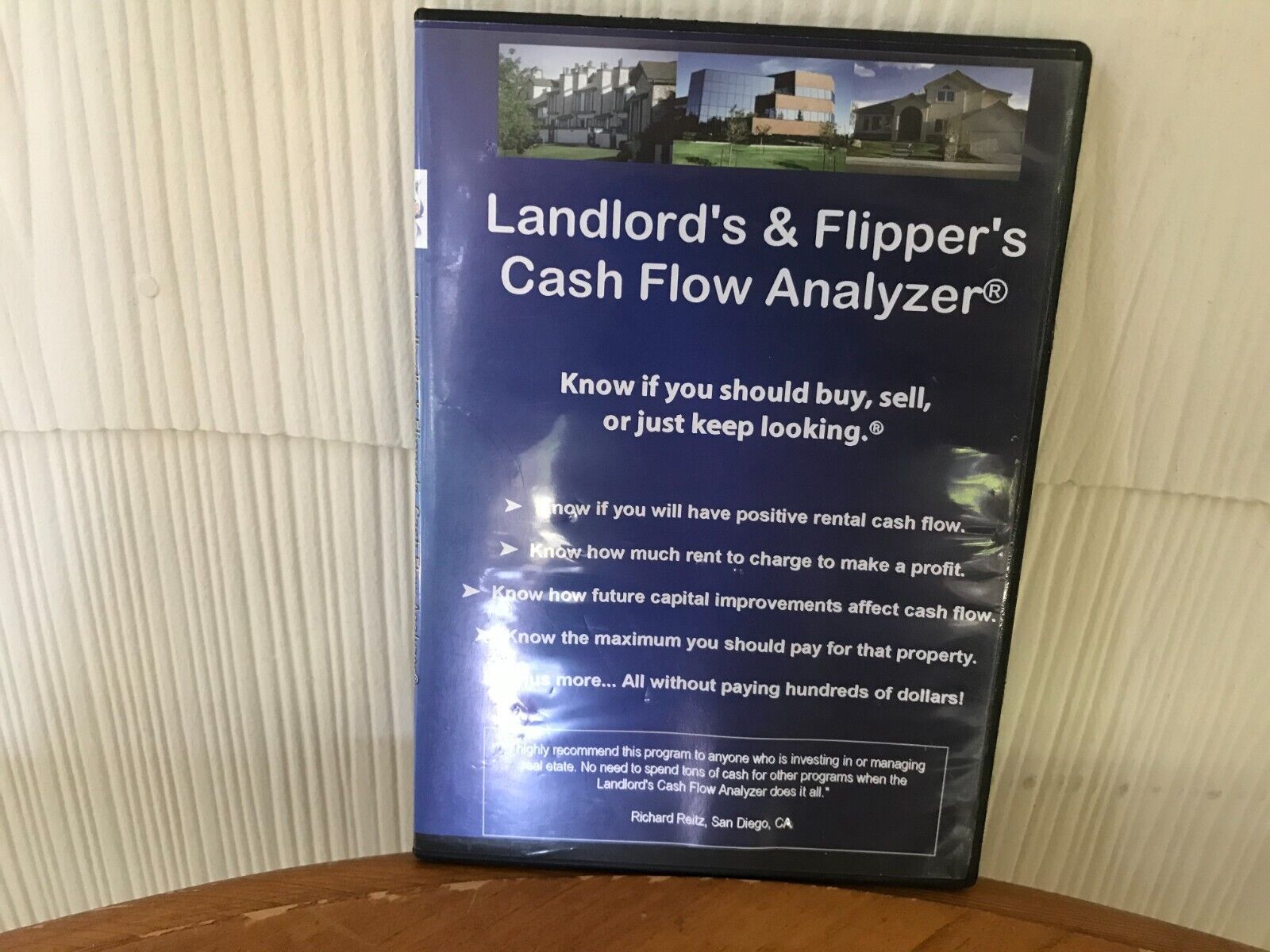 Landlord's & Flippers Cash Flow Analyzer Real Estate Investor Software Cd!