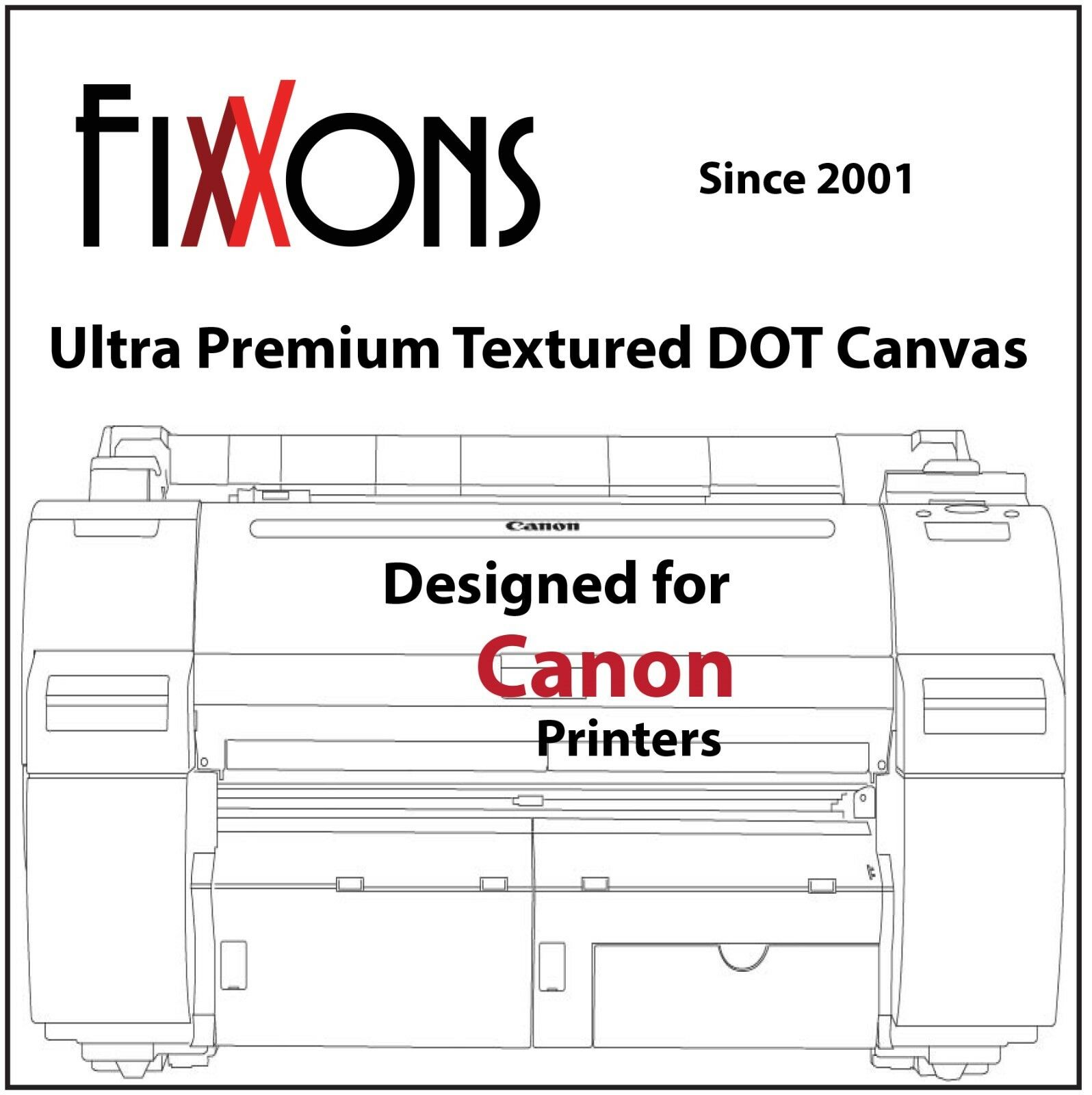 Premium Textured Inkjet Photo Paper Satin For Canon 8.5"x11" (50 Sheets)