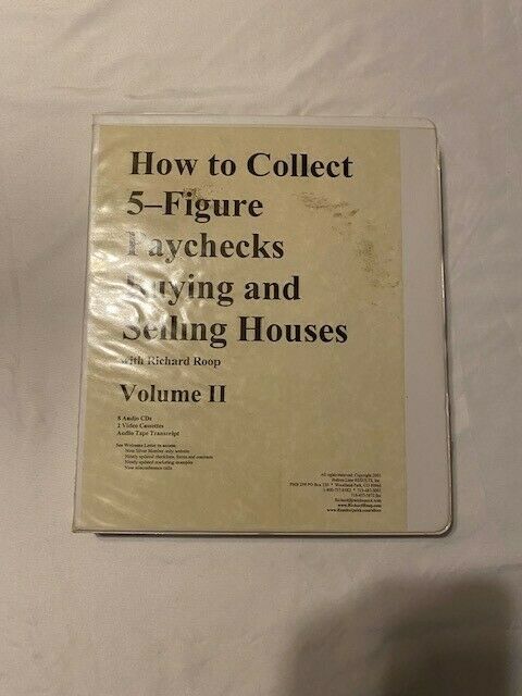 Richard Roop How To Collect 5 Figure Paychecks Buying And Selling Houses Vol 2